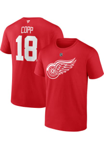 Andrew Copp Detroit Red Wings Red Name And Number Short Sleeve Player T Shirt