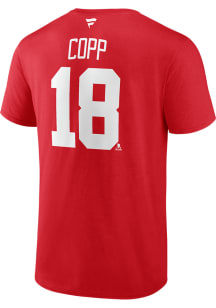 Andrew Copp Detroit Red Wings Red Name And Number Short Sleeve Player T Shirt
