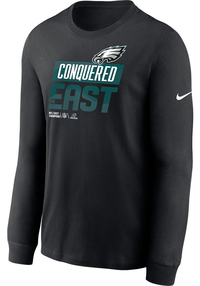 Nike Philadelphia Eagles Women's Black 2022 Division Champs Short Sleeve T-Shirt, Black, 100% Cotton, Size S, Rally House