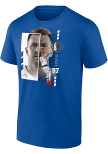 Luka Doncic Dallas Mavericks Blue Jump Pass Short Sleeve Player T Shirt
