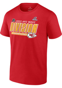 Kansas City Chiefs Red 2022 Division Champion Short Sleeve T Shirt