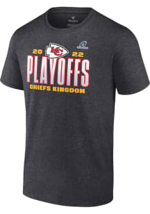 Kansas City Chiefs Grey 2022 Playoff Participant Short Sleeve T Shirt