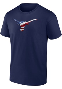 Texas Longhorns Navy Blue Banner Wave Short Sleeve Tee Short Sleeve T Shirt