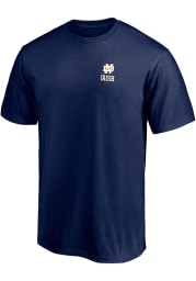 Notre Dame Fighting Irish Navy Blue Number One Dad Short Sleeve Tee Short Sleeve T Shirt