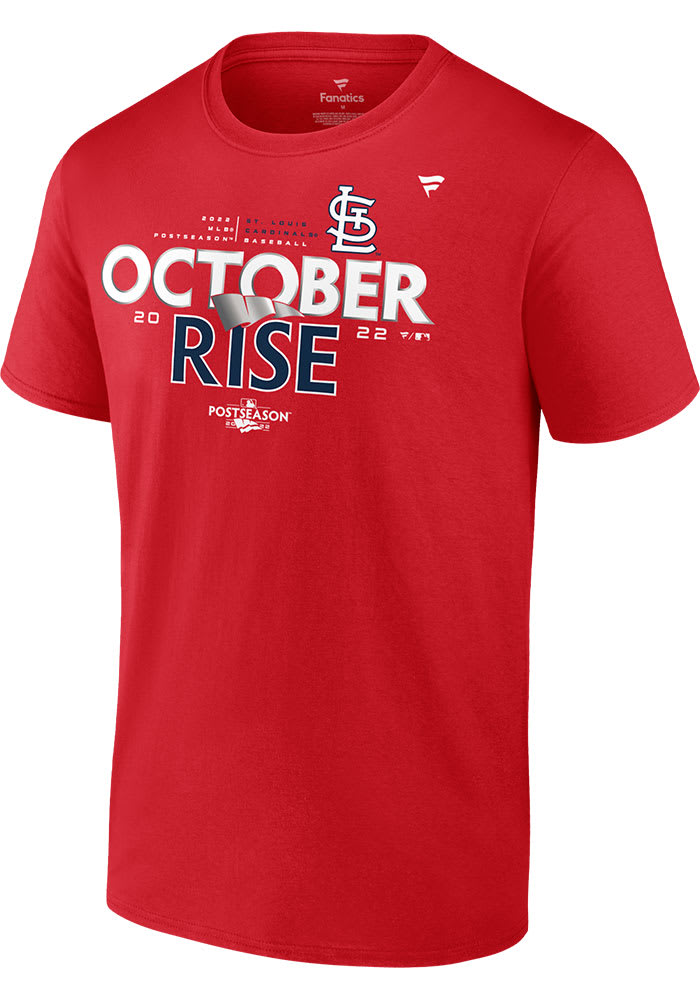 St Louis Cardinals Red 2022 Post Season Participant Locker Room Short Sleeve T Shirt