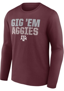 Texas A&amp;M Aggies Maroon Full Ride Long Sleeve T Shirt