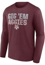 Texas A&M Aggies Maroon Full Ride Long Sleeve T Shirt