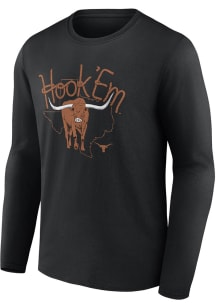 Texas Longhorns Black Full Ride Long Sleeve T Shirt