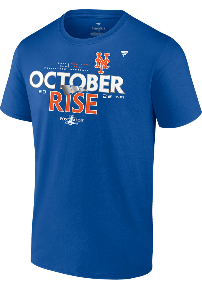 New York Mets Blue 2022 Post Season Participant Locker Room Short Sleeve T Shirt