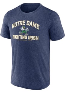 Notre Dame Fighting Irish Navy Blue No. 1 Striated Short Sleeve T Shirt