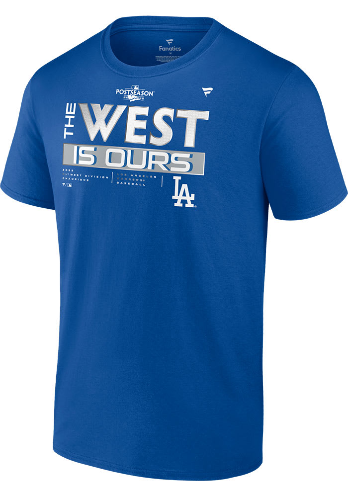 Los Angeles Dodgers Blue 2022 Divison Champs Locker Room Short Sleeve T Shirt