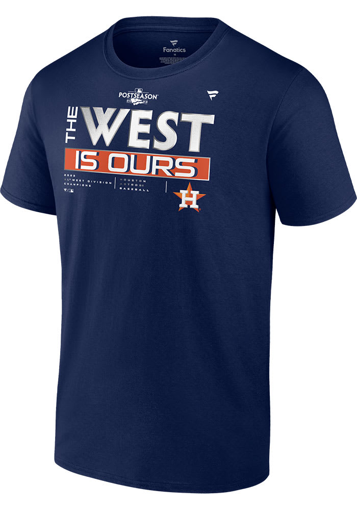 Houston Astros Navy Blue 2022 Divison Champs Locker Room Short Sleeve T Shirt