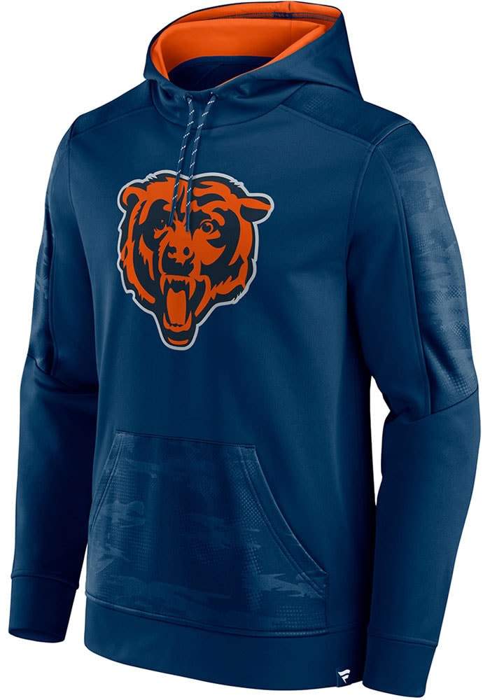 Zubaz NFL Men's Chicago Bears Solid Team Hoodie With Camo Lined