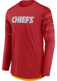 Kansas City Chiefs Red DEFENDER JAQUARD Long Sleeve T-Shirt