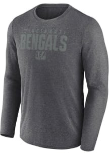 Cincinnati Bengals Charcoal POLY BLACKOUT Long Sleeve T-Shirt