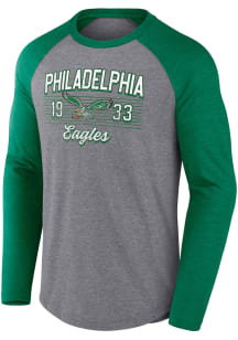 Philadelphia Eagles Grey TRUE CLASSICS Long Sleeve Fashion T Shirt
