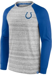 Indianapolis Colts Grey ICONIC STREAKY RAGLAN Long Sleeve Fashion T Shirt