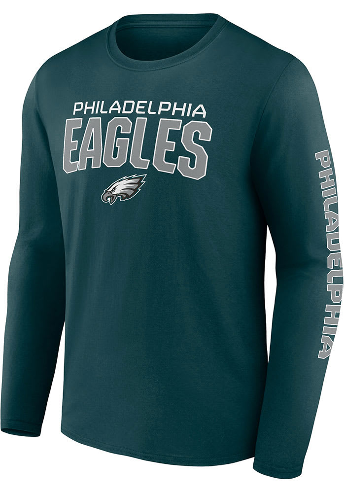 Philadelphia Eagles Black GO THE DISTANCE Long Sleeve T Shirt