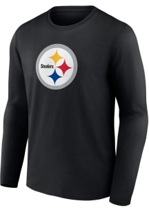 Pittsburgh Steelers Black PRIMARY LOGO Long Sleeve T Shirt