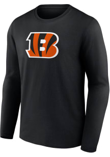 Cincinnati Bengals Black PRIMARY LOGO Long Sleeve T Shirt