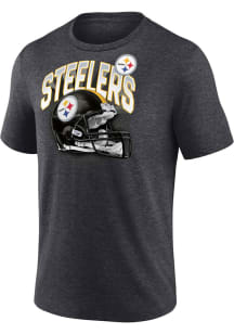 Pittsburgh Steelers Charcoal END AROUND Short Sleeve Fashion T Shirt