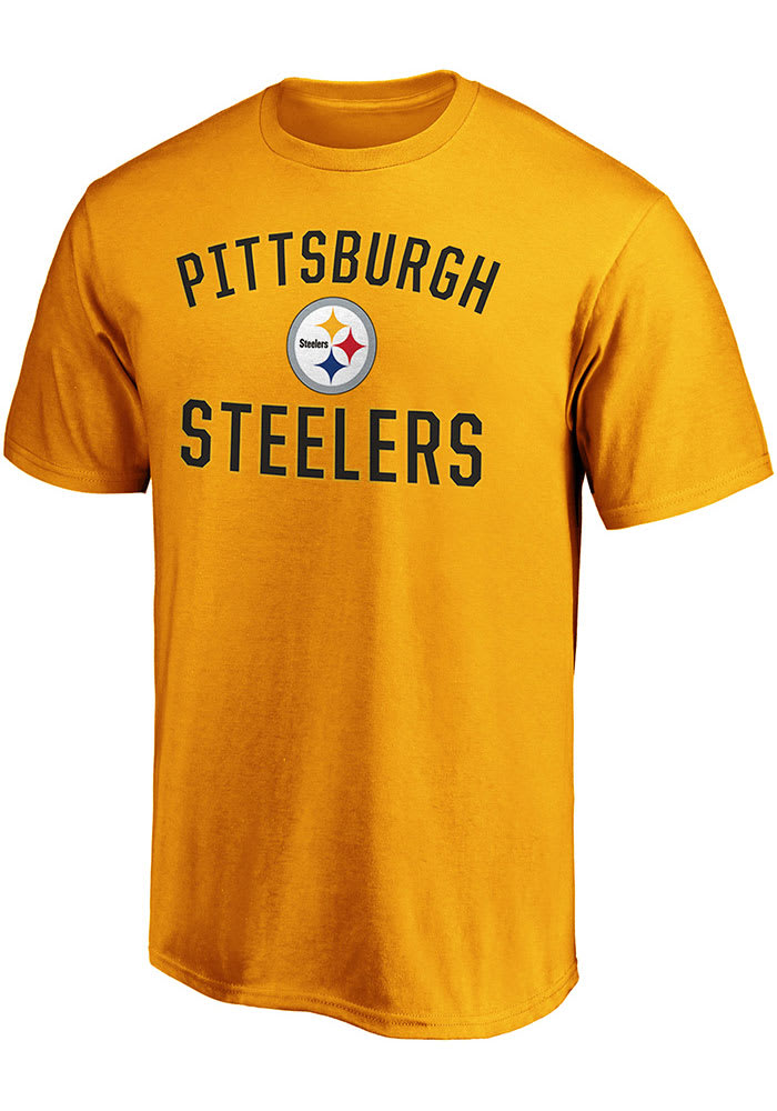 Pittsburgh Steelers Gold VICTORY ARCH Short Sleeve T Shirt