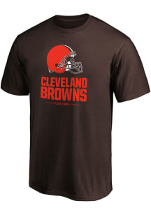 Cleveland Browns Brown LOCKUP Short Sleeve T Shirt