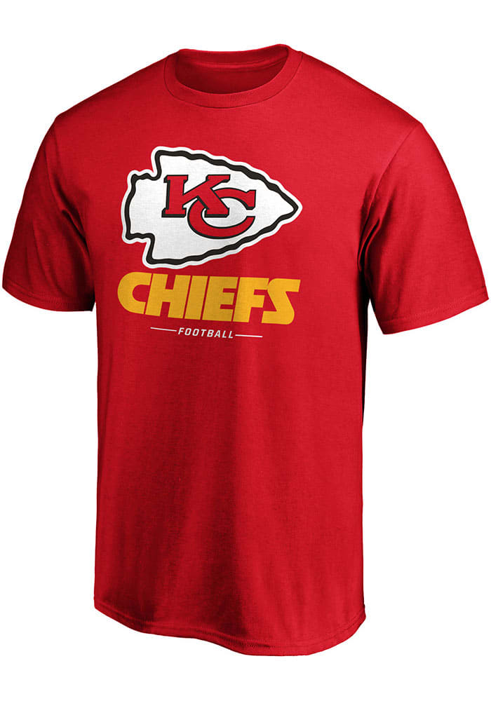 Kansas City Chiefs Majestic Threads Lockup Tri-Blend Long Sleeve T-Shirt - Red Size: Small