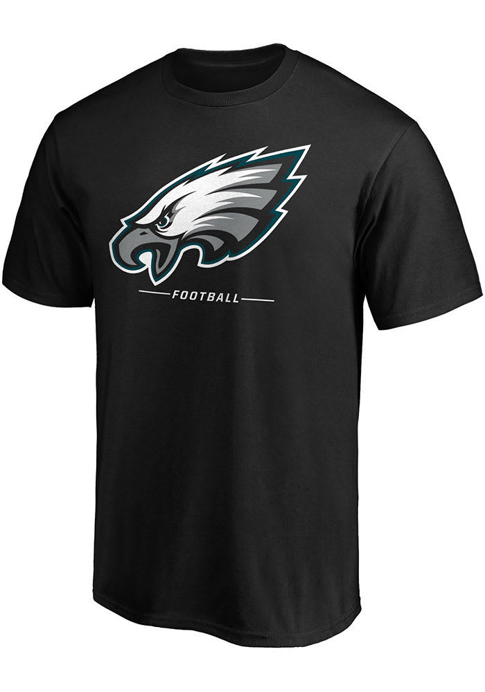 Men's Fanatics Branded Black Philadelphia Eagles Team Lockup Logo T-Shirt Size: Large