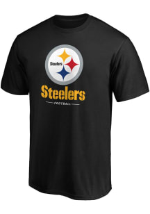 Pittsburgh Steelers Black LOCKUP Short Sleeve T Shirt