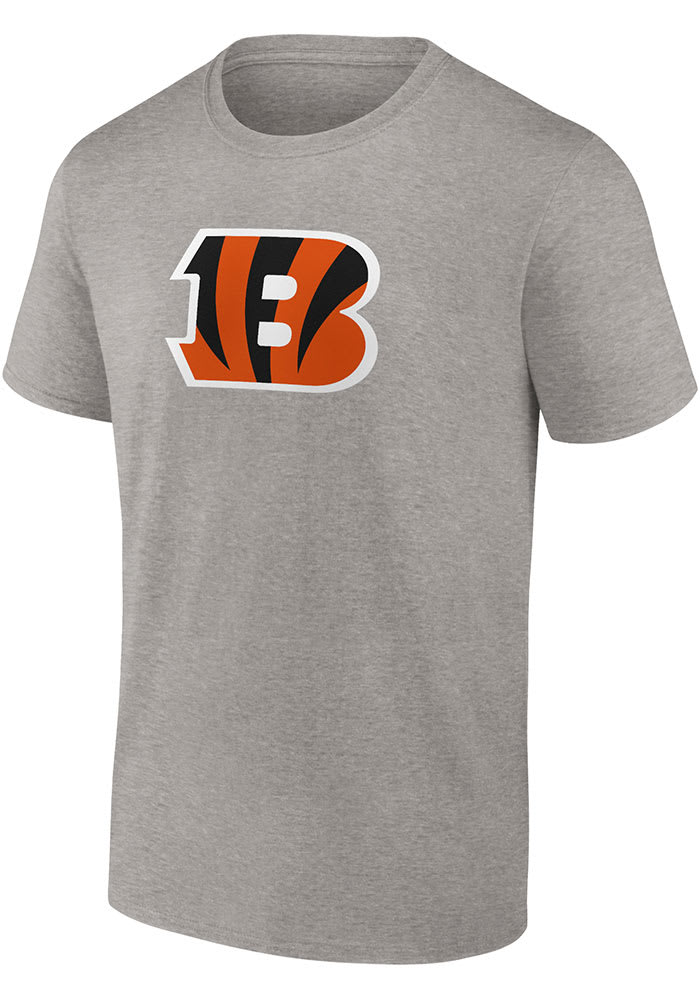Cincinnati Bengals Grey PRIMARY LOGO Short Sleeve T Shirt