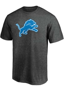 Detroit Lions Charcoal PRIMARY LOGO Short Sleeve T Shirt