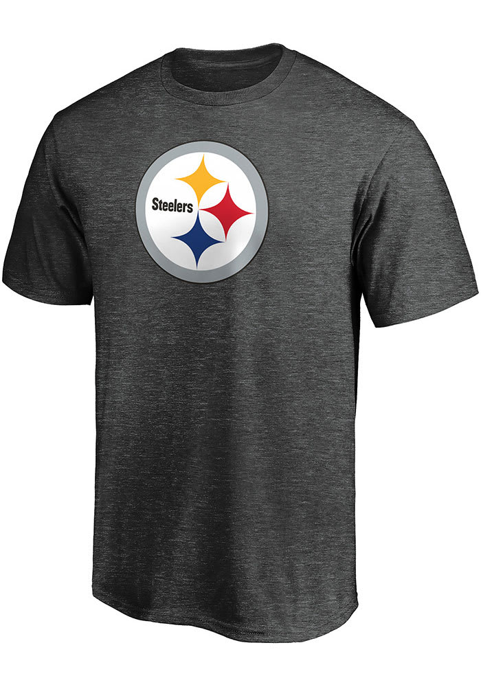 Pittsburgh Steelers Charcoal PRIMARY LOGO Short Sleeve T Shirt