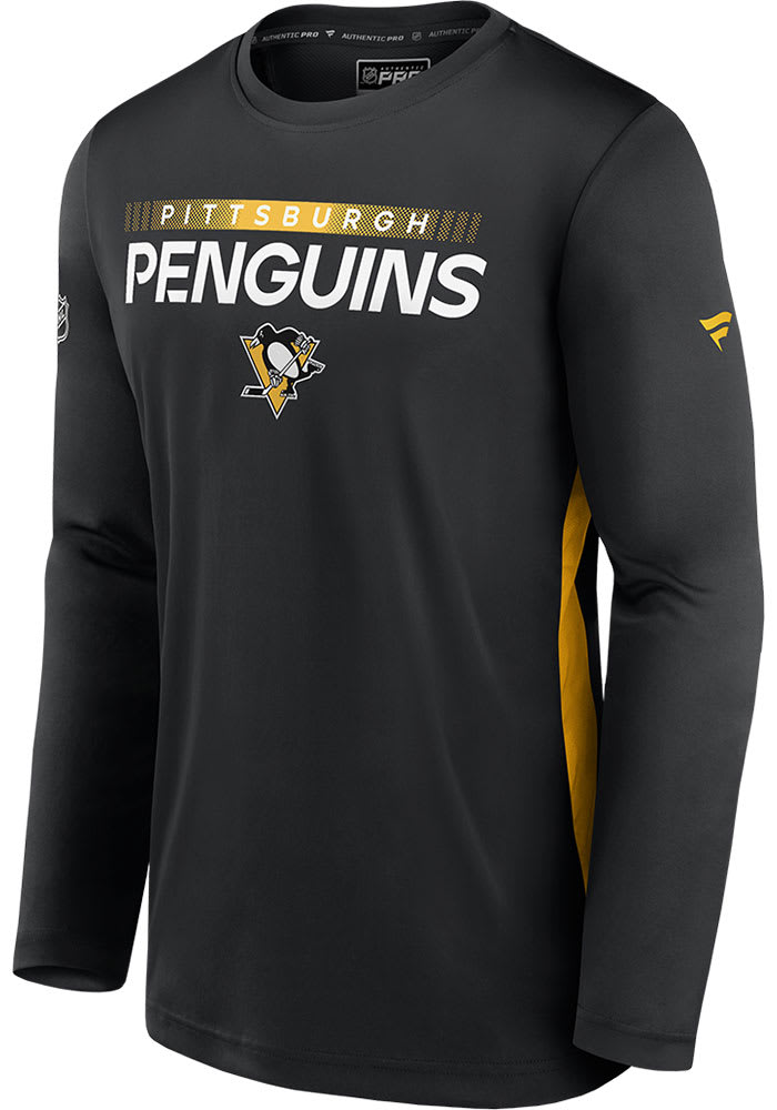 Pittsburgh Penguins Mens Black Rinkside Long Sleeve Zip