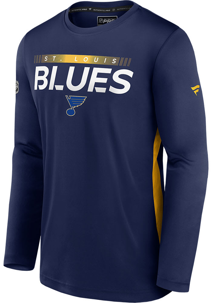 St Louis Blues Navy Blue Rink Tech Short Sleeve T Shirt in 2023