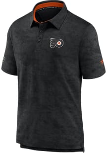 Philadelphia Flyers Mens Black Rink Short Sleeve Polo