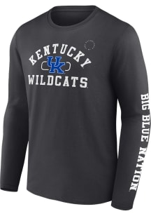 Kentucky Wildcats Charcoal Fundamentals Modern Arch Long Sleeve T Shirt