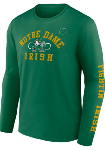Notre Dame Fighting Irish Kelly Green Fundamentals Modern Arch Long Sleeve T Shirt