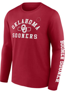 Oklahoma Sooners Crimson Fundamentals Modern Arch Long Sleeve T Shirt