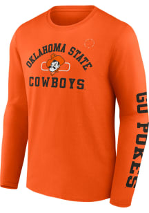 Oklahoma State Cowboys Orange Fundamentals Modern Arch Long Sleeve T Shirt
