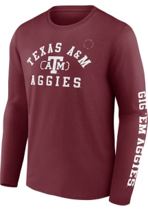 Texas A&amp;M Aggies Maroon Fundamentals Modern Arch Long Sleeve T Shirt