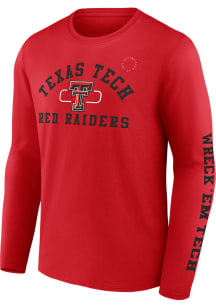 Texas Tech Red Raiders Red Fundamentals Modern Arch Long Sleeve T Shirt