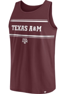 Texas A&amp;M Aggies Mens Maroon Biblend Short Sleeve Tank Top