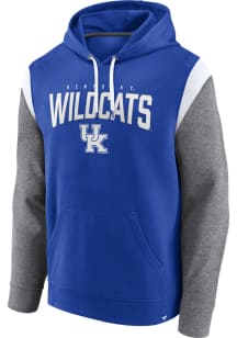 Kentucky Wildcats Mens Blue Fundamental Colorblock Fashion Hood