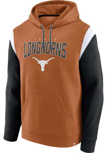 Texas Longhorns Mens Burnt Orange Fundamental Colorblock Fashion Hood
