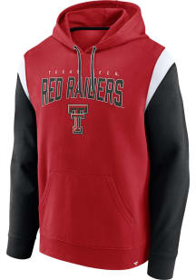 Texas Tech Red Raiders Mens Red Fundamental Colorblock Fashion Hood