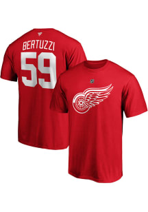Tyler Bertuzzi Detroit Red Wings Red Authentic Stack Short Sleeve Player T Shirt