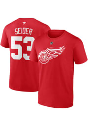 Detroit Red Wings Red Authentic Stack Short Sleeve Player T Shirt