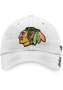 Chicago Blackhawks White Core W Unstructured Womens Adjustable Hat
