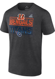 Cincinnati Bengals Charcoal Stacked Rivalry Short Sleeve T Shirt
